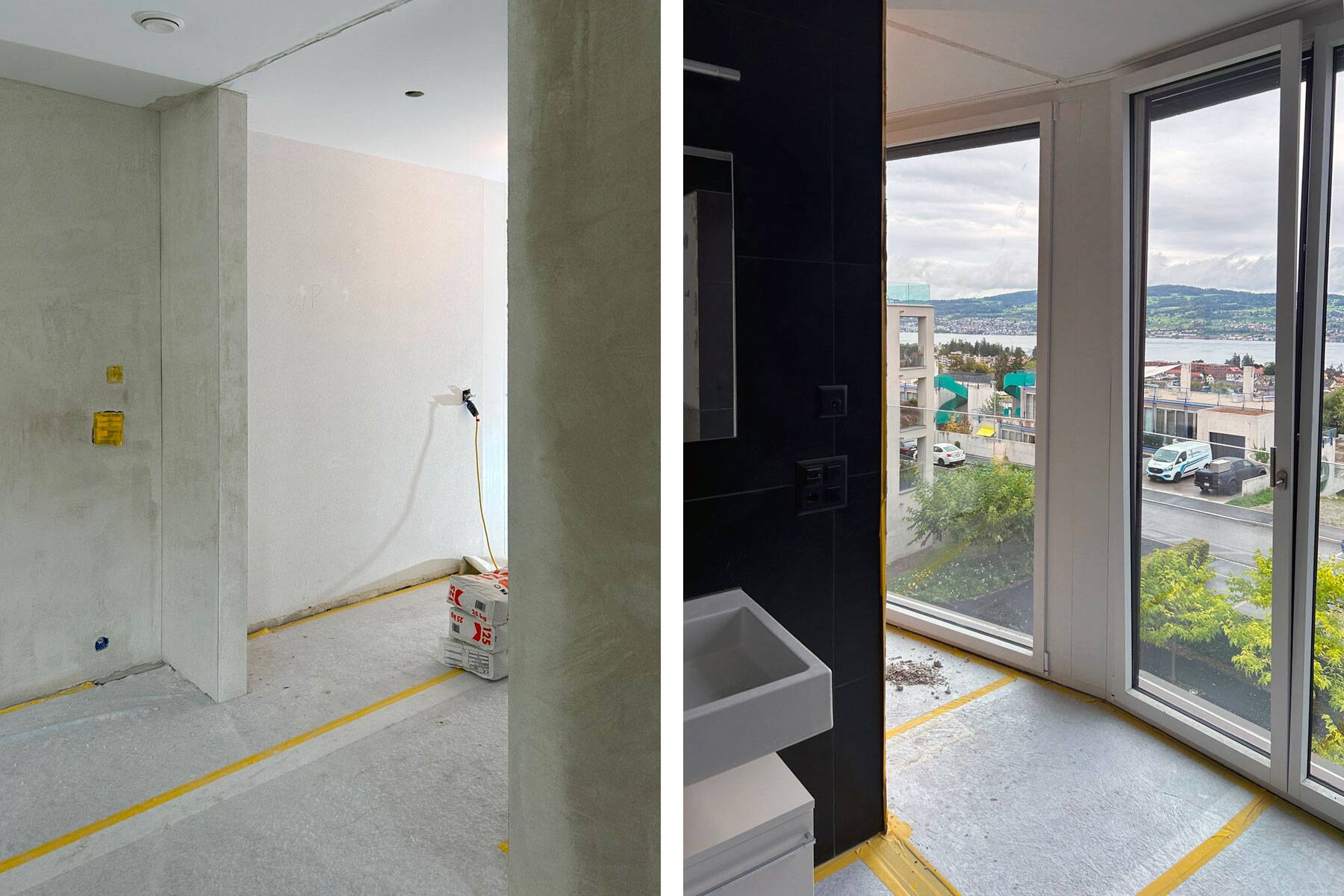 doppelbild_waedenswil_arbeiten_2.jpg Alle Verputzarbeiten wurden mit mineralischen Materialien in höchster Q4-Qualität ausgeführt.