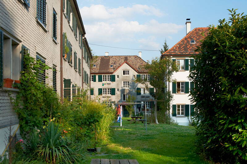 Schindelhäuser, Zürich Wipkingen, grüner Innenhof