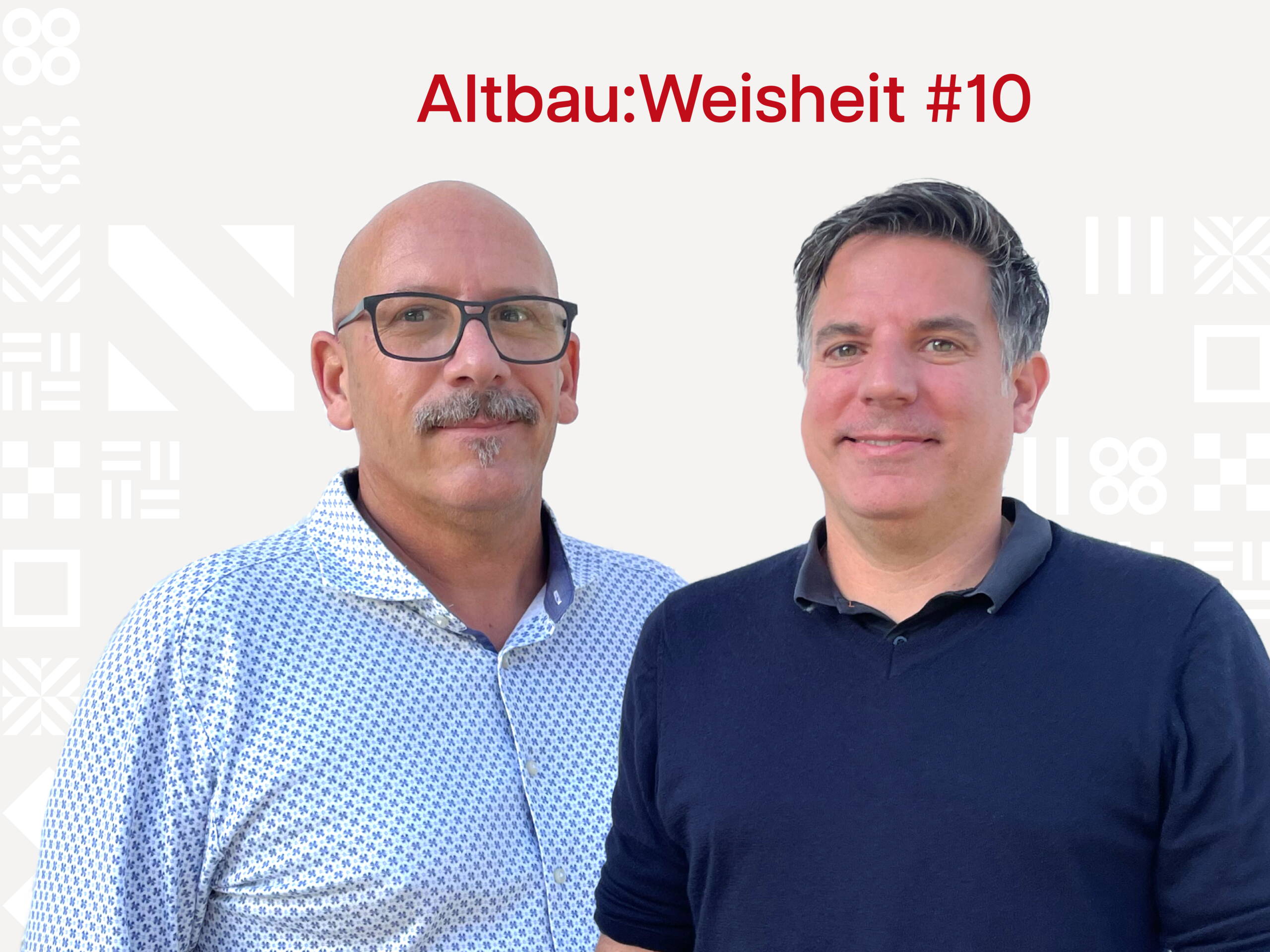 Bild von Alessio De Lucia vor hellem Grund und den Altbauweise Kacheln