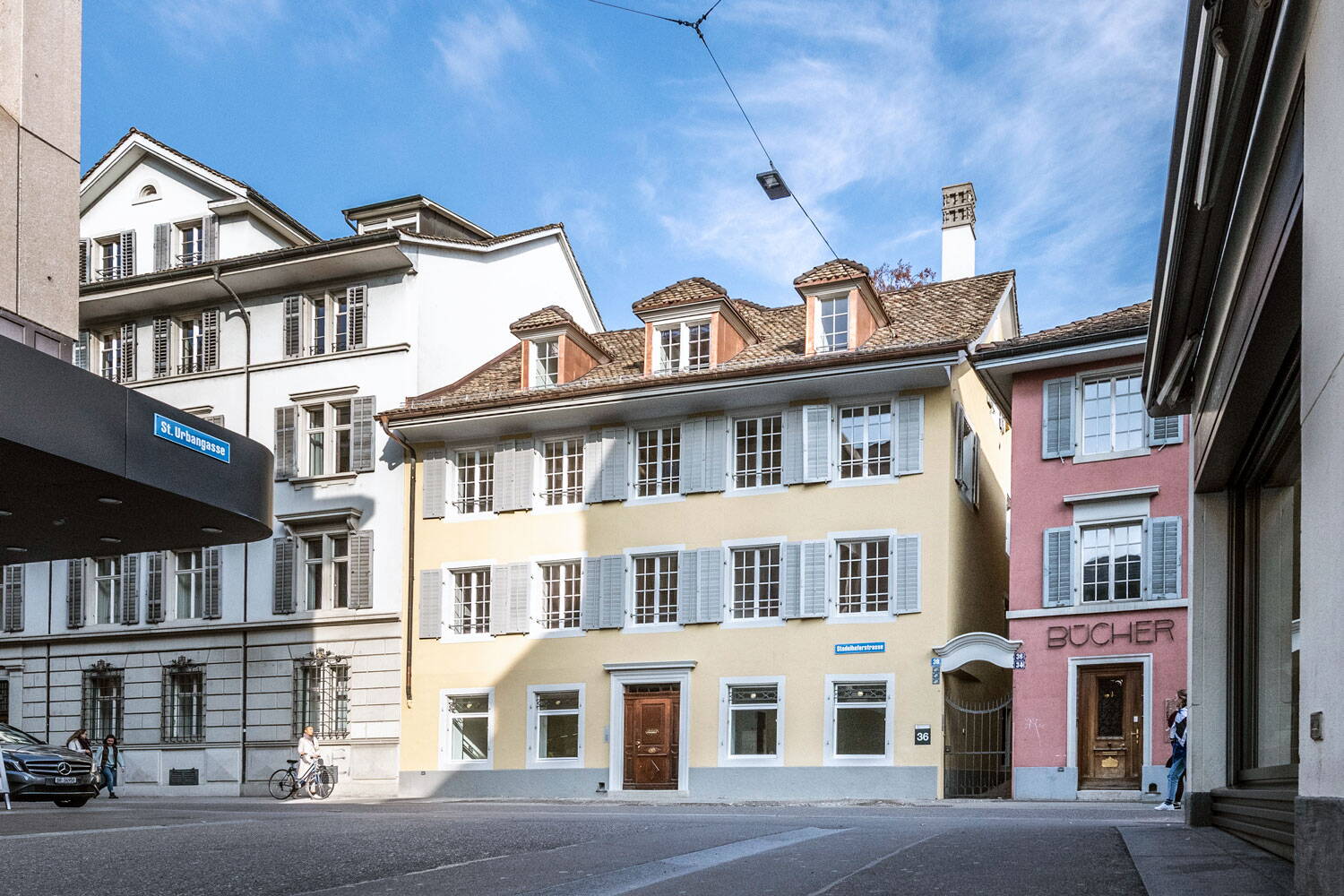 Aussenansicht Haus zur Farb, Zürich Stadelhofen